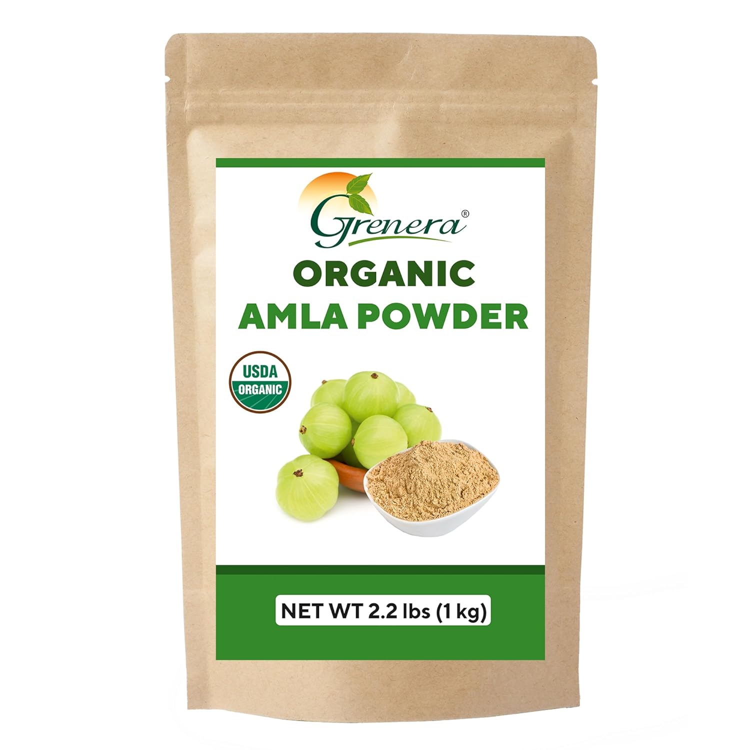 Organic Amla Powder (Amalaki/Indian Gooseberry) - 35.2 Ounce / 2.2 lb - Rich in Vitamin C, USDA Organic, Lab Tested for Purity, Rich in ORAC value