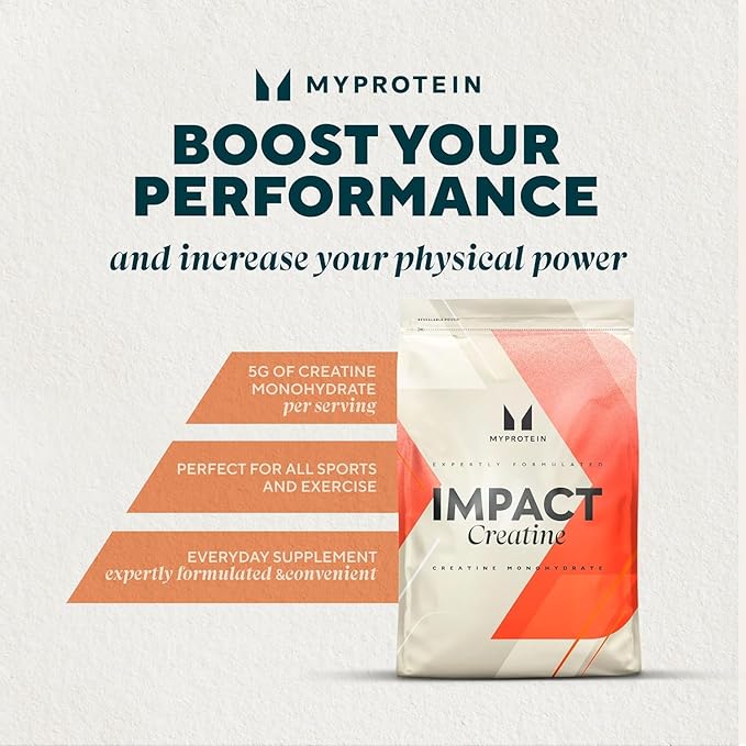 Myprotein Creatine Monohydrate Powder, 50 Servings (0.55lbs) Pure Unflavored Creatine Powder, Post/Pre Workout Supplement for All Sports & Exercises