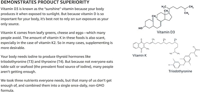 Life Extension Vitamins D and K with Sea-Iodine, 90 Capsules
