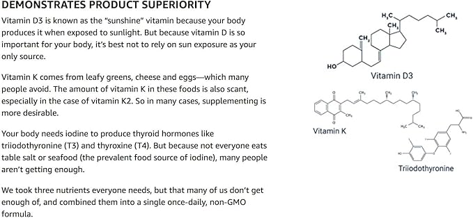 Life Extension Vitamins D and K with Sea-Iodine, 90 Caps (Pack of 2)