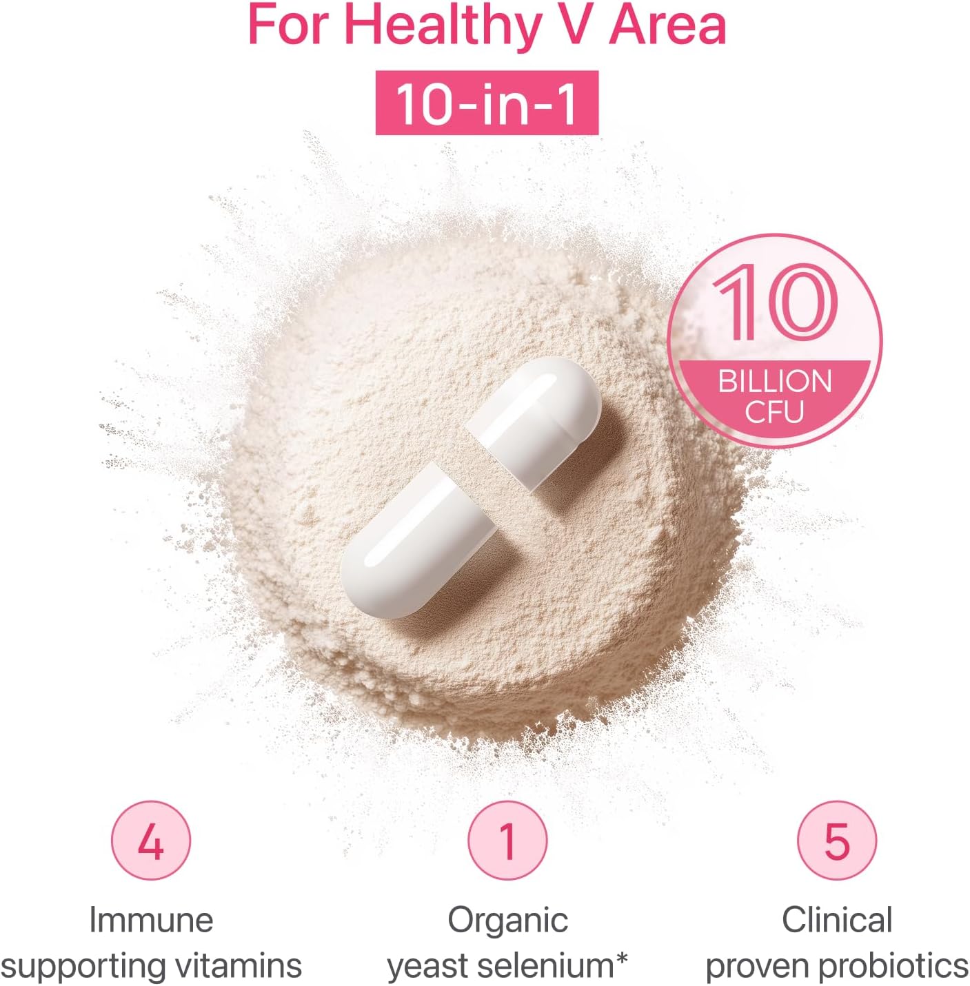 Gynable Vaginal Probiotics for Women,Female Probiotic for pH Balance with Lactobacillus 10 Billion CFU Probiotics Blend,Selenium-Vitamin D3,Promote Healthy Vaginal Odor & Vaginal Flora,30 Count