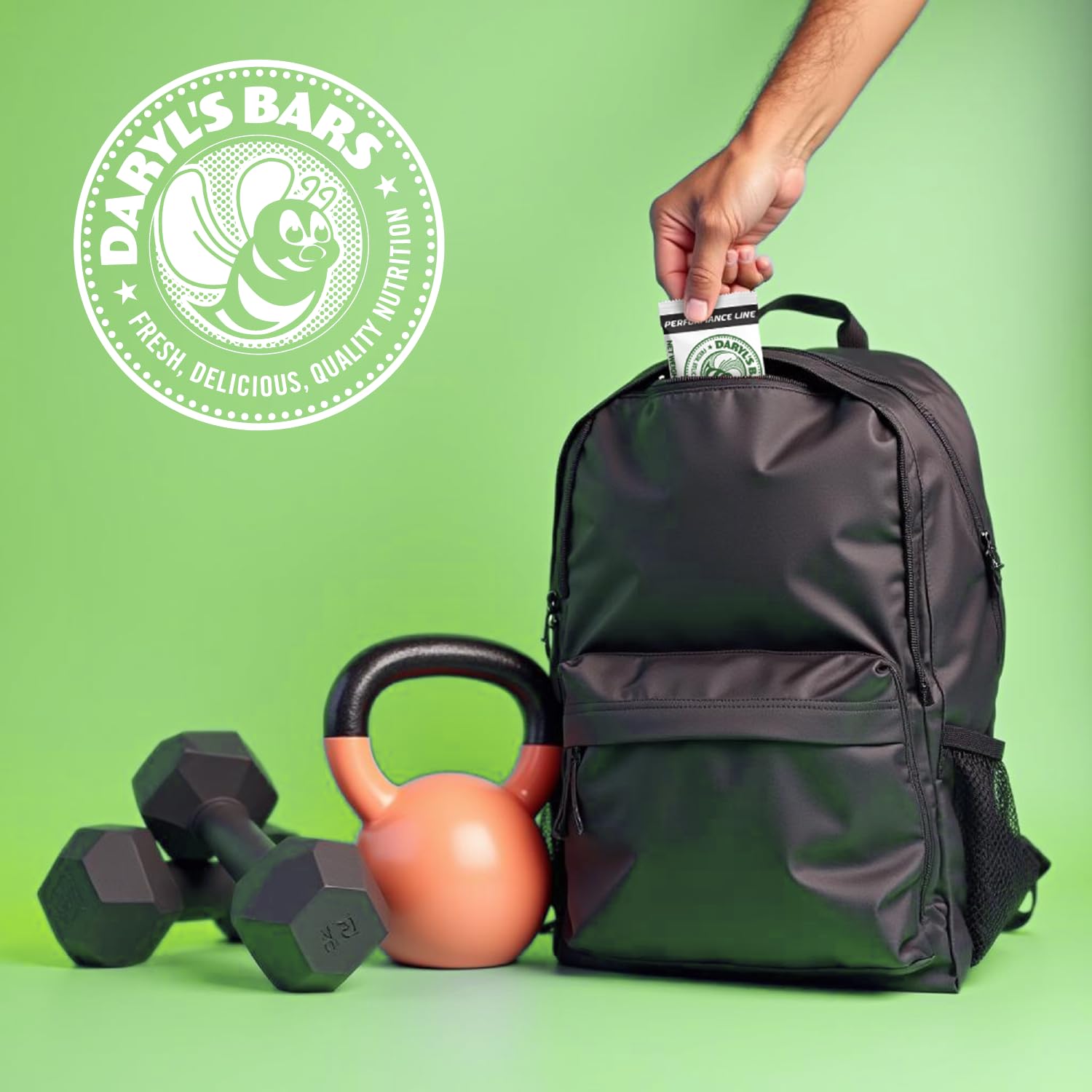 Daryl's Bars, Chocolate Caramel Pecan On the Go Whey Protein Bars, Gluten Free, Low Sugar, 22gr of Protein Snack, Meal Replacement, Pack of 1