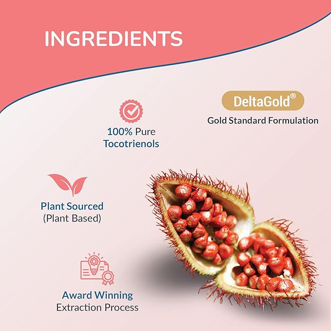 WELLNESS EXTRACT Eannatto Tocotrienols Vitamin E Supplements Tocopherol Free, Non-GMO, Gluten Free & Antioxidant125MG 60 Softgels (Pack of 3)