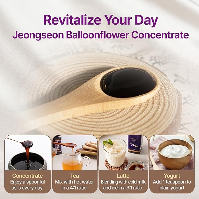 Korean Bellflower Root Extract (Doraji) Concentrate – Natural Plant-Based Concentrate for Throat Support, 420g