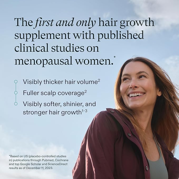 Nutrafol Women's Balance Hair Growth Supplements, Ages 45 and Up, Clinically Proven for Visibly Thicker Hair and Scalp Coverage in 3-6 Months, Dermatologist Recommended - 1 Month Supply Refill Pouch