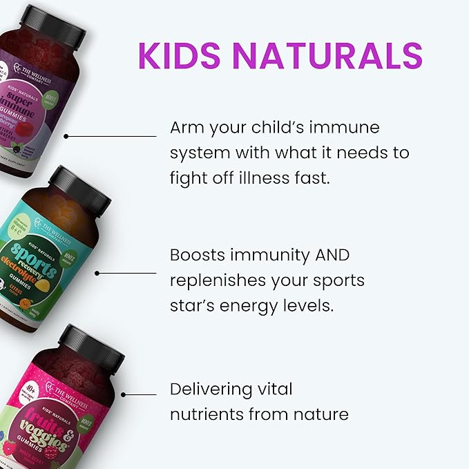 Kids Naturals Sport Recovery Gummies – Daily Wellness Support | 60ct (1 Month Supply)