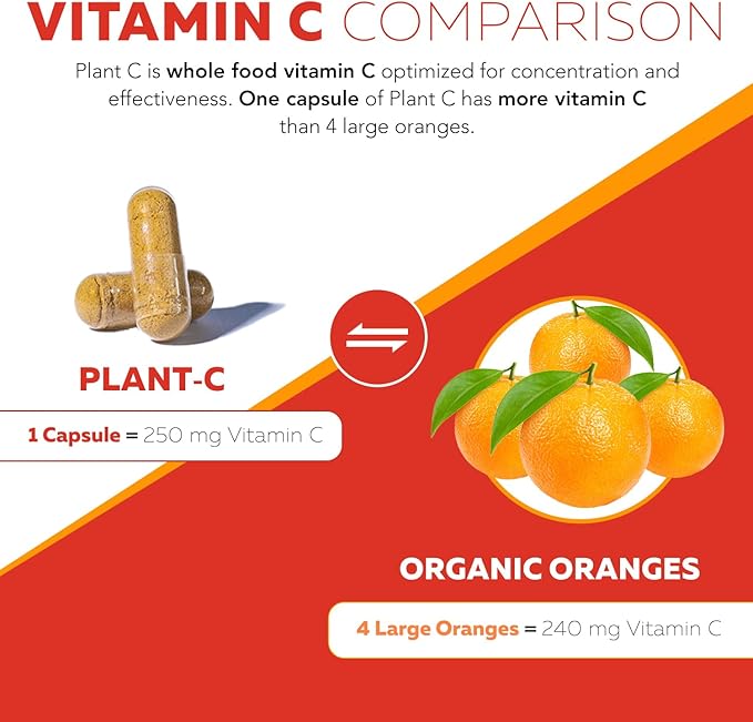 Organic Vitamin C | Whole Food Vitamin C from Fruit Plus Absorption Enhancing Cofactors - Vegan, Enhanced Bioavailability - Immune Support, Antioxidant, Total Health (90 Servings) - 2-Pack