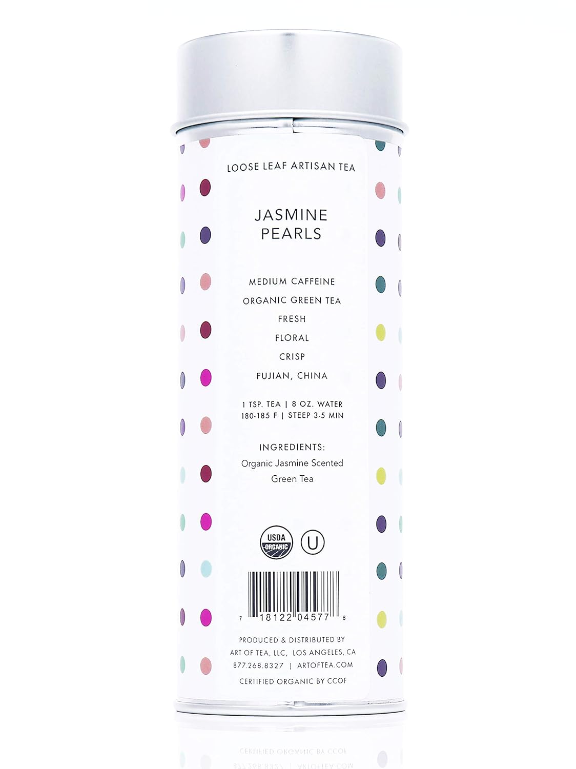 Art of Tea | Jasmine Pearls 3oz (Jasmine Tea) | Artisan Loose Leaf Tea Tin