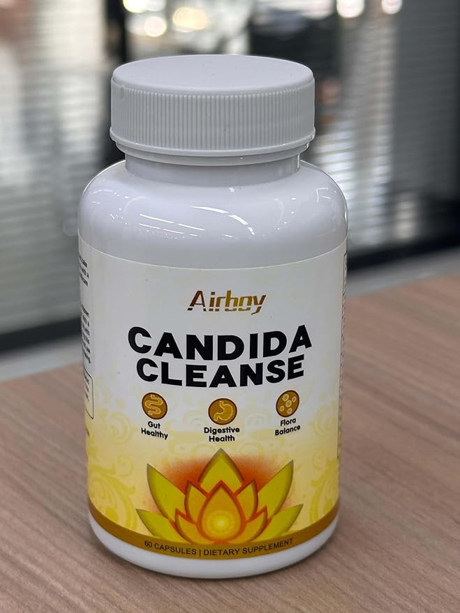 Airboy Gut Support for Women & Men,Oregano Leaf, Caprylic Acid, Wormwood, Black Walnut-60 Counts