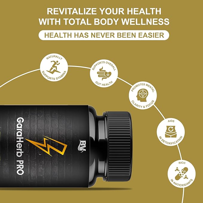 BLUE VIBE Garaherb Pro Premium Performance Capsules, Garaherb Advanced Health and Performance Supplement Pills, Garaherbs Daily Health Support and Overall Energy Formula (5 Pack - 300 Capsules)