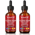 Cayenne Pepper Drops - VelestOff Cayenne Circulation Blood Pressure Blend - Cayenne Pepper Hawthorn Beet Root Turmeric Vitamin K2 D3-2 OZ (2 PCS)