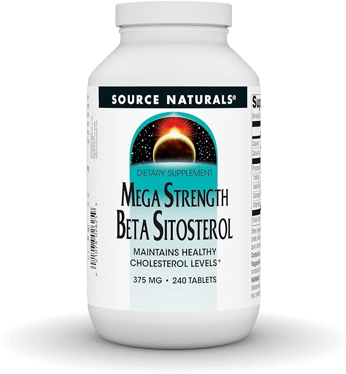 Source Naturals Mega Strength Beta Sitosterol, Plant Sourced, 375mg - 240 Tablets