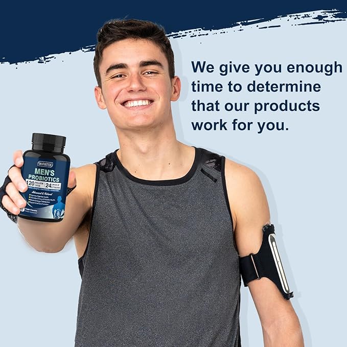 Probiotics for Men Digestive Health, 120 Billion CFUs Mens Probiotic with Digestive Enzymes & Prebiotics & Saw Palmetto & Cranberry for Gut, Prostate & Urinary Tract Health, Shelf Stable, 90 Capsules