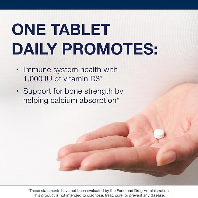 Metagenics Vitamin D3 1000 IU - Vitamin D Supplement for Healthy Bone Formation, Cardiovascular Health, and Immune Support - 120 Count