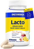 Enzymedica Lacto, Advanced Lactase Pills for Dairy Support, Helps Break Down Lactose, Casein & Fat, Dairy Relief Pills, Vegan, 180 Capsules