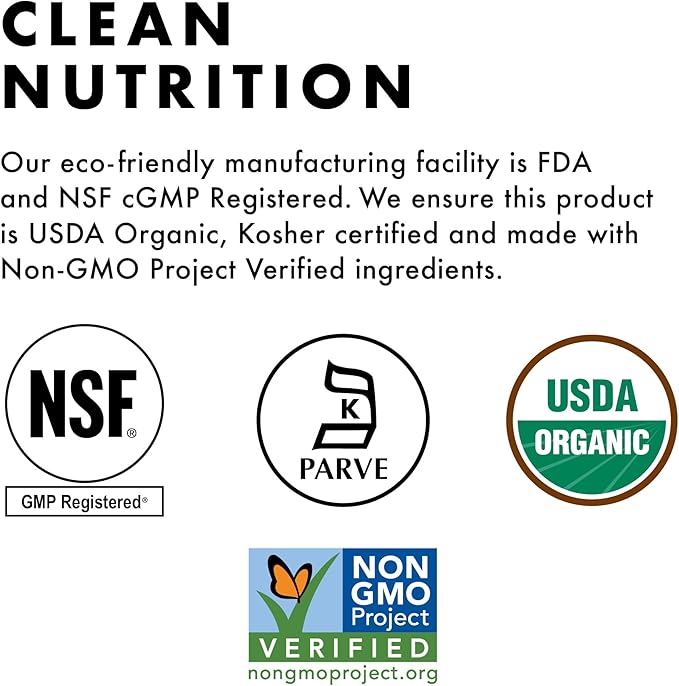 BlueBonnet Nutrition Organic Plant Protein Powder, 24g Plant Based Protein, Zero Sugar, 8g Prebiotic Fiber, USDA Organic, Non-GMO, Kosher, Gluten-Free, Soy-Free, Vegan, Chocolate Flavor, 19 Servings