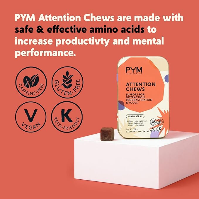 PYM Health Attention Chews + Mood B Complete