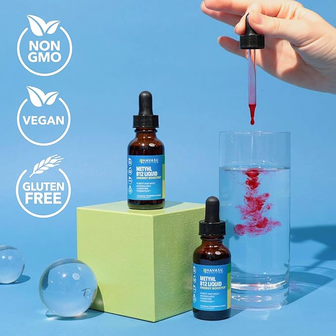 USDA Organic Vitamin B12 Liquid Drops - Methylcobalamin for Enhanced Energy and Nervous System Support - 30 Servings - Highly Bioavailable for Absorption - Non-GMO, Vegan, Strawberry Flavor, 1 Fl Oz