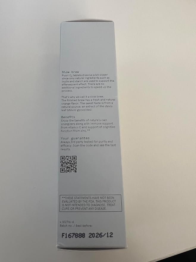 Puori C3 Vitamin C Supplement for Immune and Antioxidant Support - 20 Servings x 2 Packs - Vitamin C, Zinc, Yerba Mate, Ginseng Helps Fight Fatigue and Supports Cognitive Function