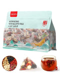Ginseng Six Treasures Tea - 30 Bags (15 Day + 15 Night), The Daily Glow Duo: Energy & Beauty Tea, Caffeine-Free, Pure Herbal Blend with 10 Traditional Chinese Herbs, Gentle Energy & Focus for Women