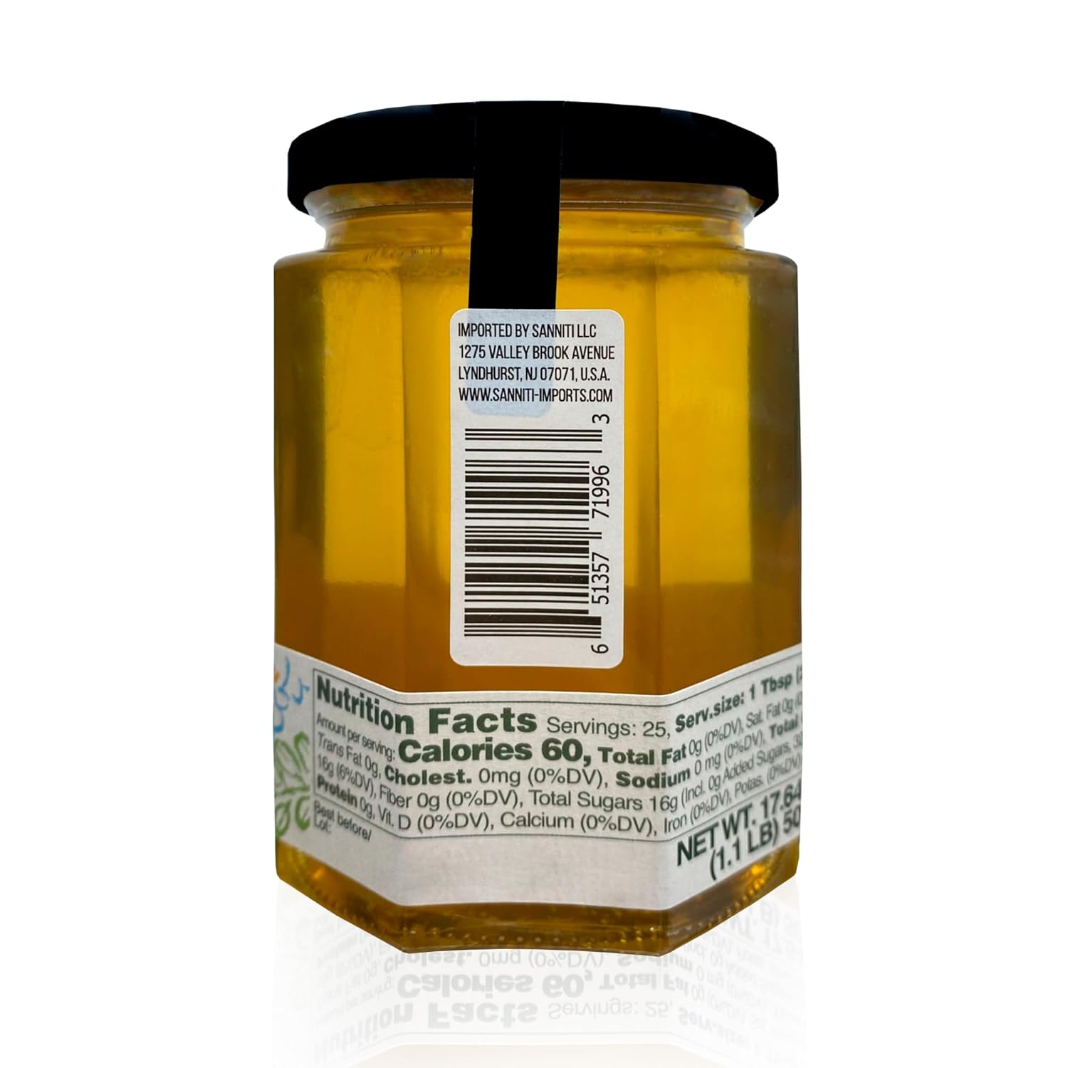Sanniti Fulmer All Natural Hungarian Acacia Honey, 17.64 oz (Pack of 1)