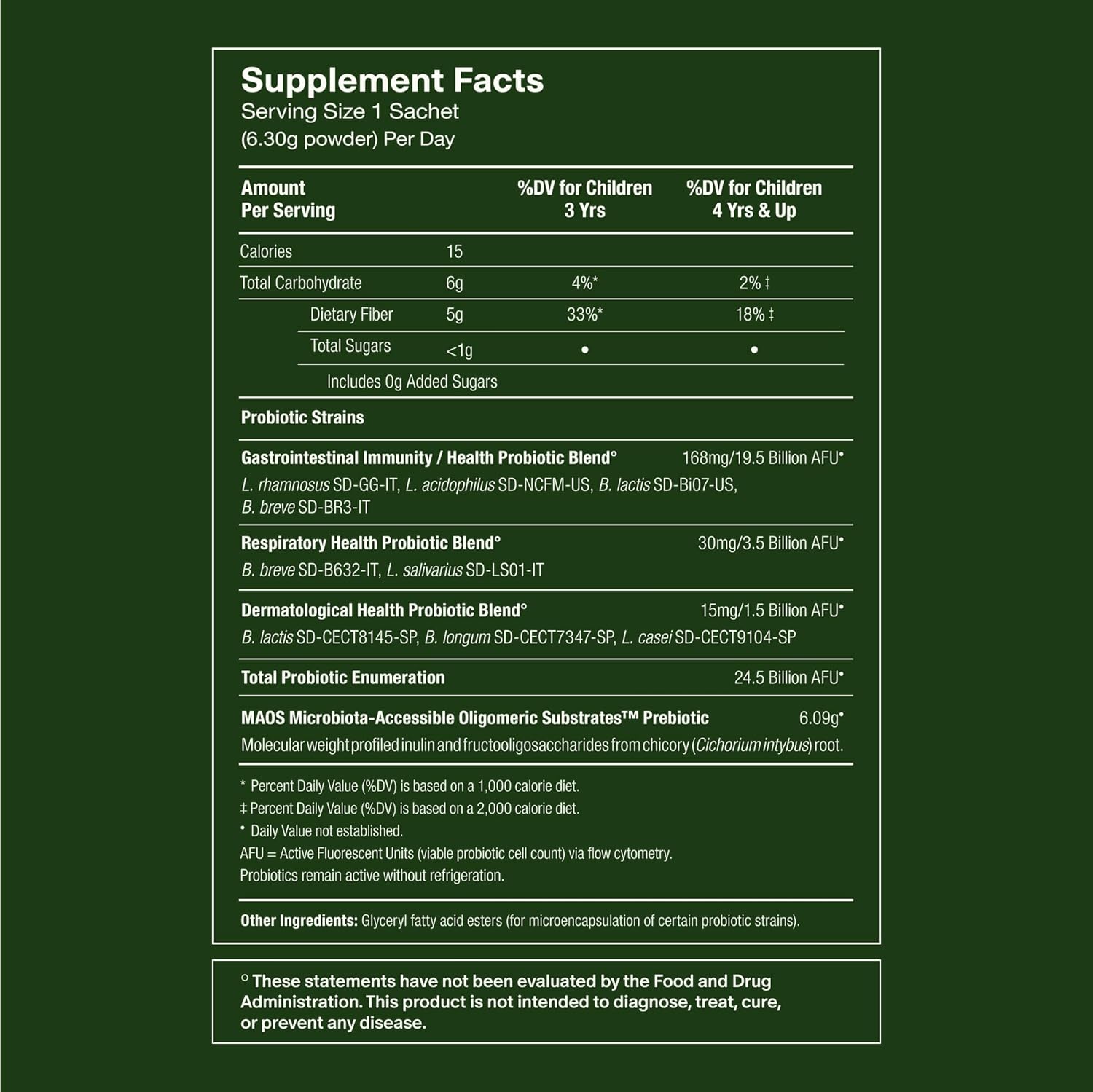 Seed PDS-08 Pediatric Daily Synbiotic - Fiber-Based Prebiotic & Probiotic for Kids - Digestive Health, Regularity, Constipation Relief - Ages 3-17 - Vegan and Shelf-Stable - 30 Sachets (30-Day Supply)