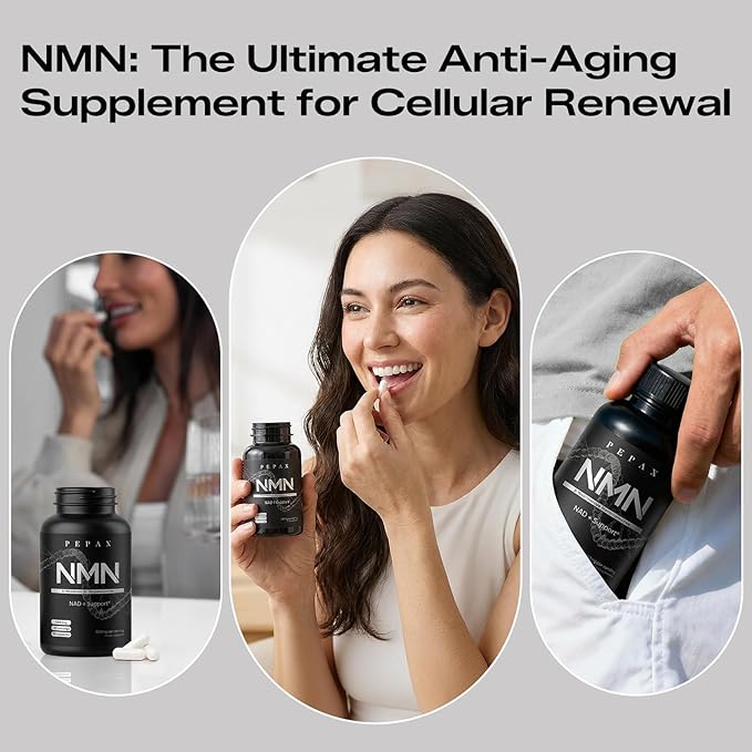 NMN 500mg Supplement -High Purity Nicotinamide Mononucleotide for NAD+,90 Capsules (45-Day Supply)-Made in USA, cGMP Certified,Cellular Energy, Anti-Aging, DNA Repair & Brain Support