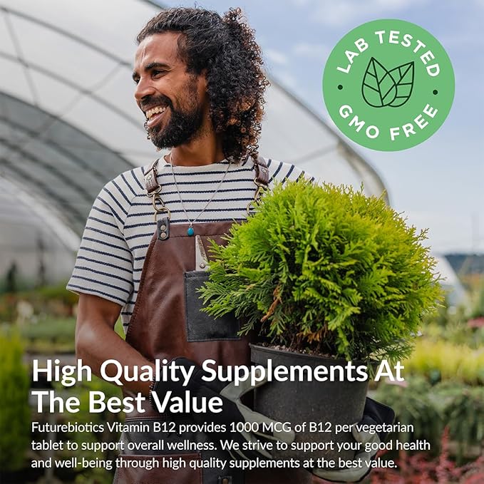 Futurebiotics Vitamin B12 1000mcg Vegetarian Friendly Non-GMO, 250 Tablets