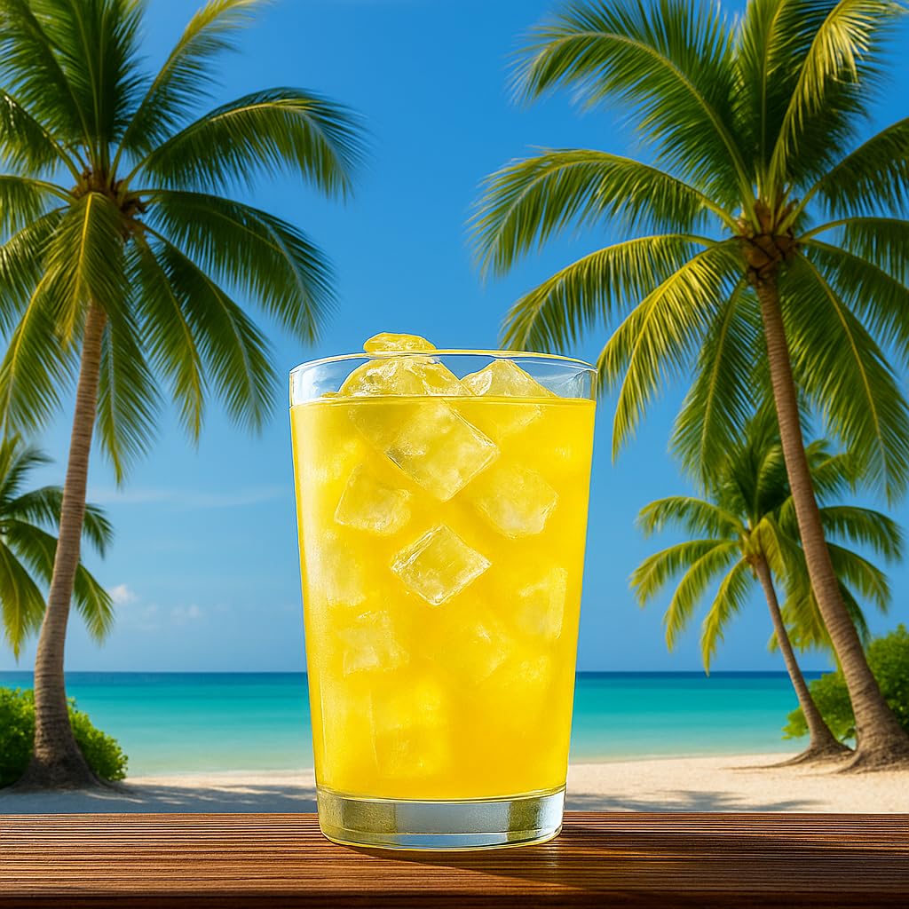 EVERYDAZE Drinkcation Zero Sugar Ready to Drink Fruit Ade with Real Fruit Concentrate | Korean Convenience Store Drink | 7.8 fl oz Pouches x (10 Pack), Low Calorie (Pineapple Mango Oasis)