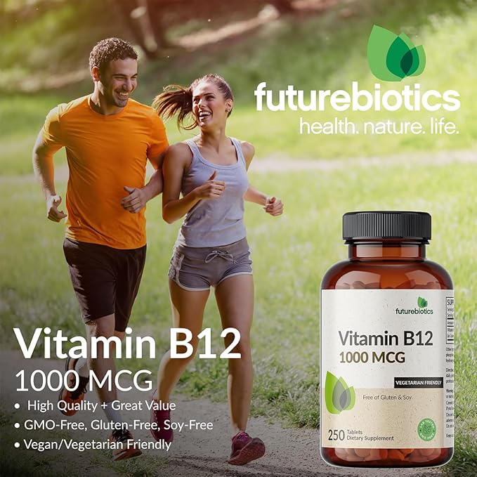 Futurebiotics Vitamin B12 1000mcg Vegetarian Friendly Non-GMO, 250 Tablets