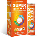nutrazul Super Immune 30 Effervescent Tablets, 20 Vitamins & Minerals, Herbal Extracts to Support Daily Routine, Vitamin C, Zinc, Elderberry & Echinacea, Vegan, Gluten-Free, Sugar-Free, Orange Flavor