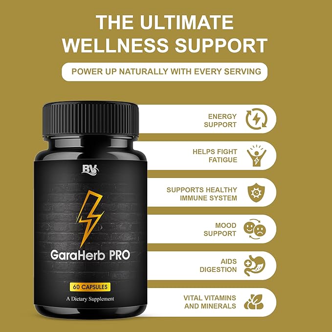 BLUE VIBE Garaherb Pro Premium Performance Capsules, Garaherb Advanced Health and Performance Supplement Pills, Garaherbs Daily Health Support and Overall Energy Formula (5 Pack - 300 Capsules)
