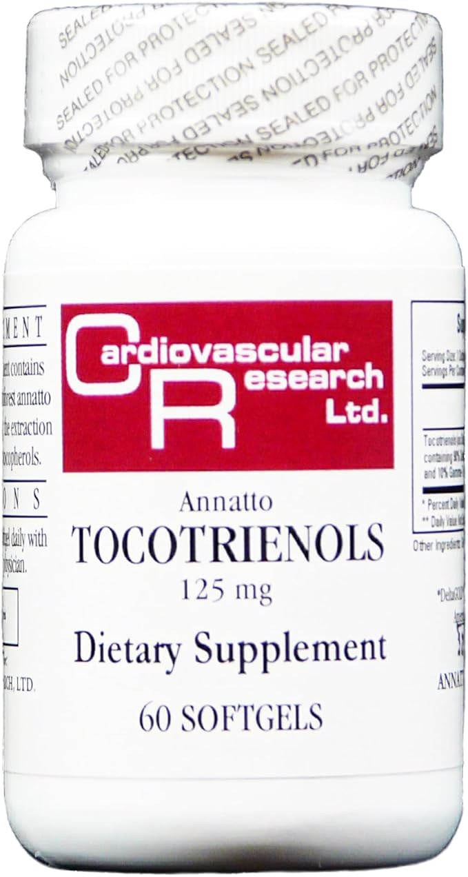 Cardiovascular Research Annatto Tocotrienols Vitamin E New Tamper Resistant Store and Ship Box 125 mg 60 Count