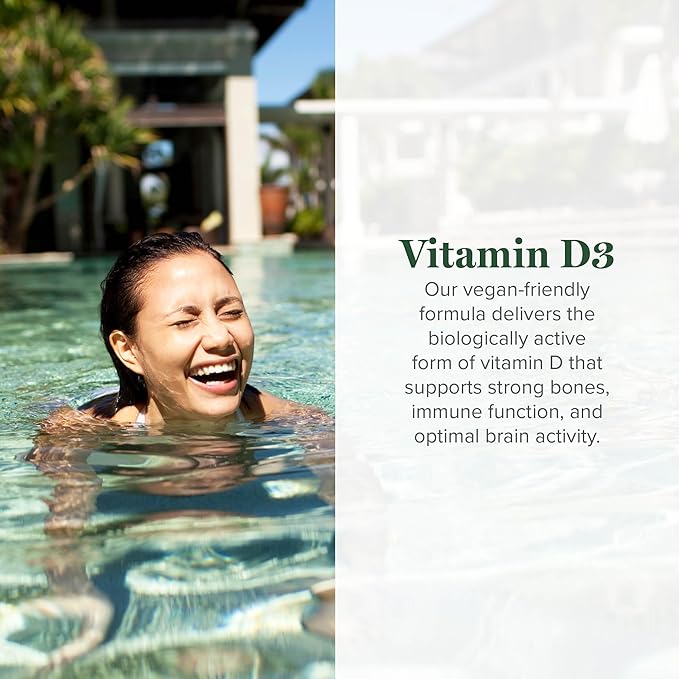 Global Healing Center - USDA Organic Vitamin D3 5000IU Liquid Supplement Drops for Women & Men - Non-GMO Helps Support Bones & Immune System, Vegan-Friendly Formula Delivers Active Form of Vitamin D