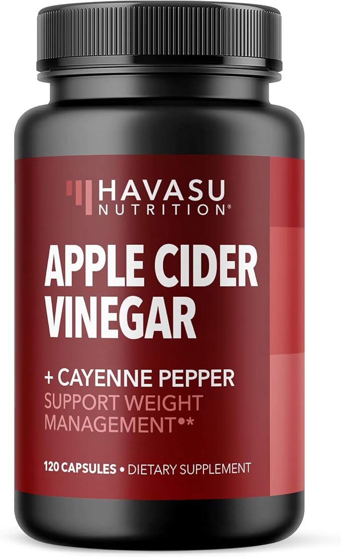 Apple Cider Vinegar Capsules with Cayenne Pepper for Digestive Health Support - 500mg ACV and 20mg Capsicum Annuum - Easy-to-Take, Unflavored Pills - 120 Count - Vegan, Non-GMO - 4 Month Supply
