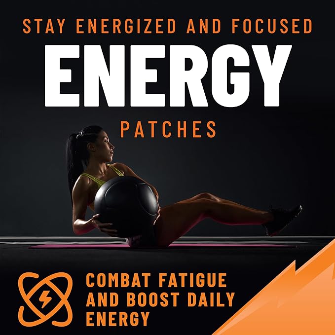 Energy Patches with Vitamin B12-36 Pcs | Energy, Mental Focus & Vitality | Perfect Active Lifestyles, Fitness, Workouts, Travel & Daily Use