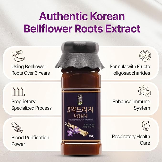 Korean Bellflower Root Extract (Doraji) Concentrate – Natural Plant-Based Concentrate for Throat Support, 420g