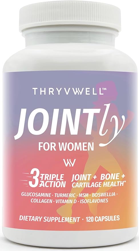 Jointly for WOMEN – All-in-one Joint Bone & Cartilage Supplement – Glucosamine Chondroitin MSM Turmeric Boswellia Collagen Vitamin D Calcium Hyaluronic Acid Magnesium & Isoflavones – 120 Capsules