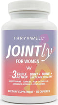 Jointly for WOMEN – All-in-one Joint Bone & Cartilage Supplement – Glucosamine Chondroitin MSM Turmeric Boswellia Collagen Vitamin D Calcium Hyaluronic Acid Magnesium & Isoflavones – 120 Capsules
