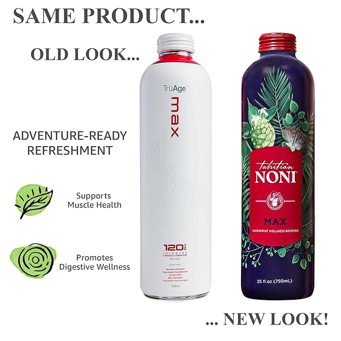 TAHITIAN NONI MAX Wellness Super Fruit Drink | Natural Juice Daily Nutrition Mix for Health Rejuvenation | Noni Juice Organic Morning Complete Daily Wellness Drink 100 fl oz (4-Pack)