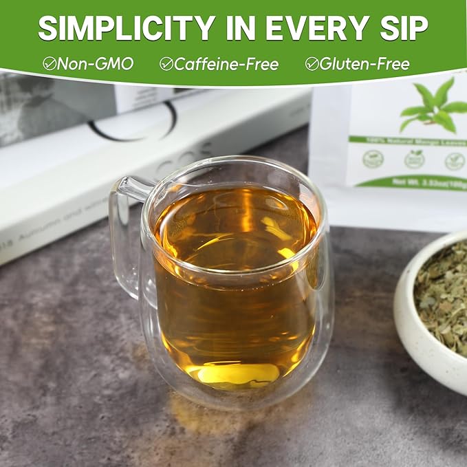 TEARELAE - Mango Leaf Tea Bags - 50 Count - Premium Mango Leaves - Natural Herbal Tea for Digestive Health - Non-GMO - Caffeine-Free