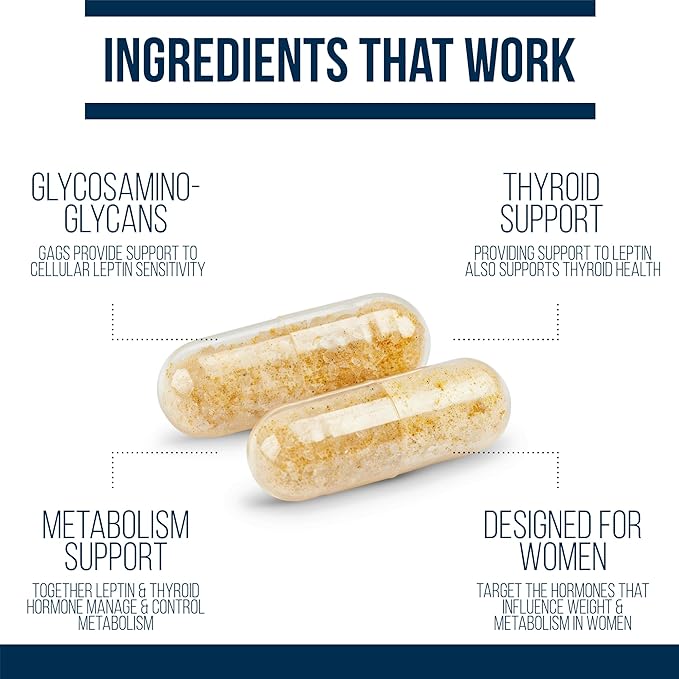 Dr. Westin Childs | Leptin Resistance Rx – Natural Leptin Sensitizer Support Supplement for Women & Men, Thyroid, Metabolic Health, Vitality, Energy, Focus with Glycosaminoglycans, Vitamin C - 60 ct