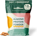 wellious Almond Protein Powder (Unflavored, Unsweetened) - 18 Grams of Pure Healthiest Vegan Protein for Women & Men | Gluten-Free, Soy-Free & Gut Friendly Protein Powder for Sports Nutrition