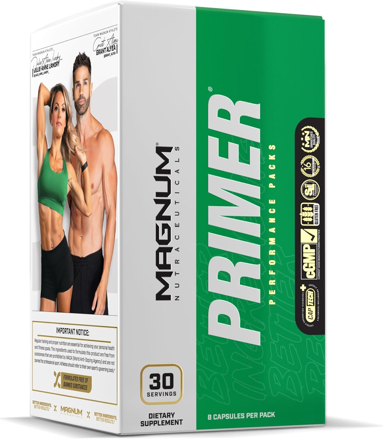 Magnum Nutraceuticals Primer Vitamin Packs for Women & Men, Daily Nutrient Supplement - Travel-Friendly Multivitamin Support Heart, Joint, Digestive, & Organ Health (30 Pack)