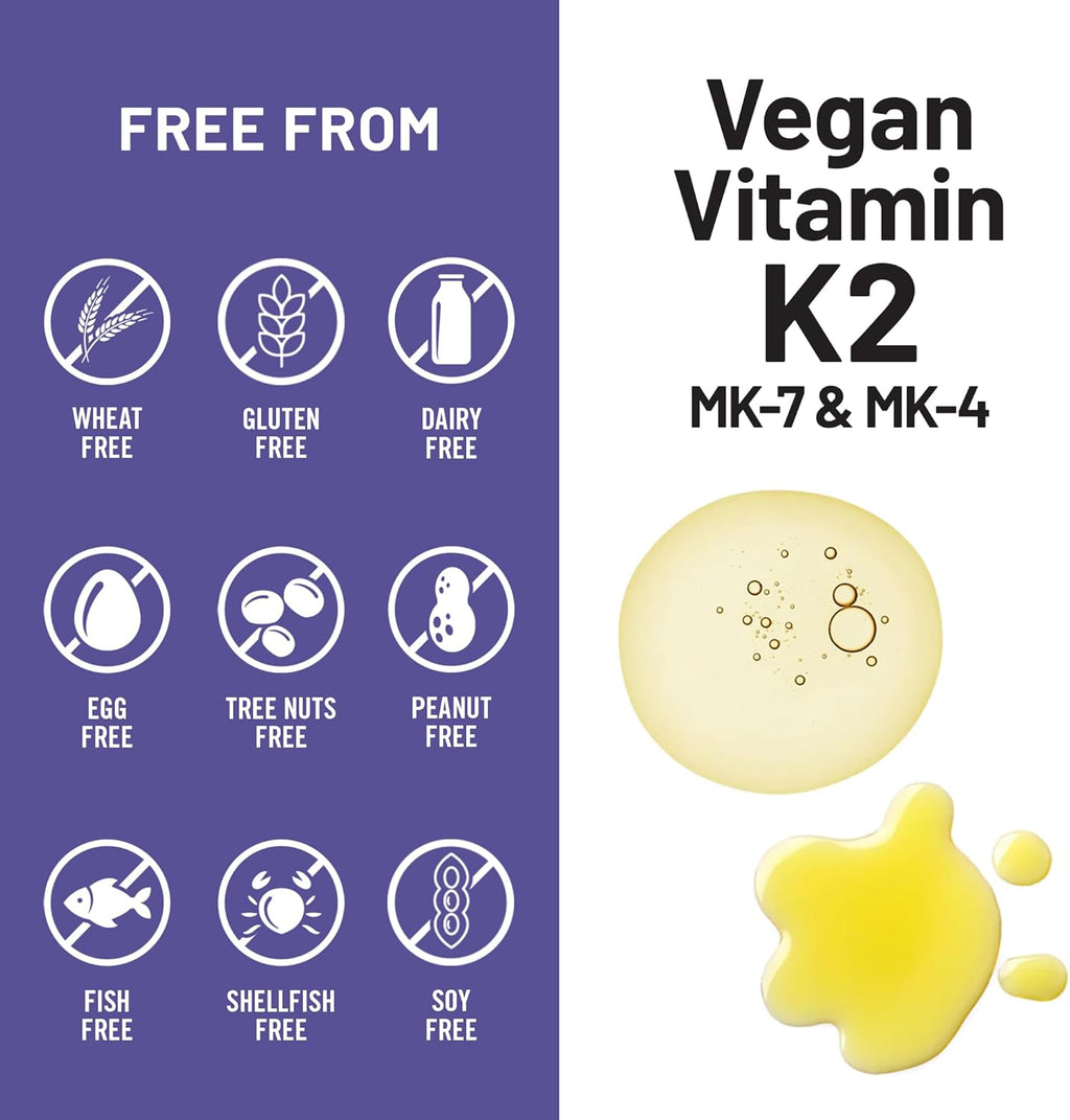 NatureWise Vitamin K2 600mcg Supplement with MK-7 100mcg & MK-4 500mcg - Enhanced Bioavailable Formula - K Complex for Bone and Heart Health - Vegan, Gluten Free, Non-GMO -180 Softgels[6-Month Supply]