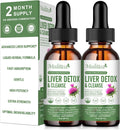 (2 Pack) Liver Health Liquid Drops -Support Liver Cleanse Detox & Repair with Artichoke Milk Thistle Silymarin Extract, Dandelion,Turmeric, Berberine to Renew w/21 Potent Herb-Nutrients-