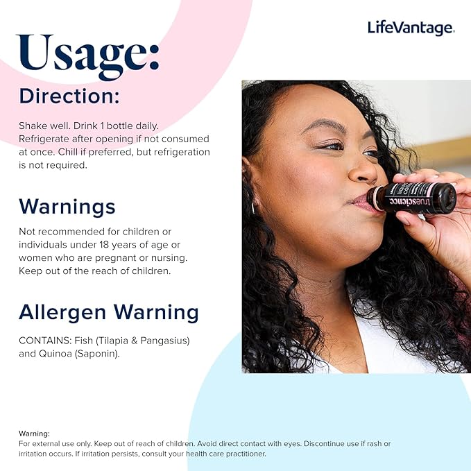 TrueScience Liquid Collagen Drink for Glowing & Firmer Looking Skin, Collagen Peptides Supplement for Women & Men, Anti-Aging, Skin Hydration & Radiance Support, 10 Bottles x 1.7 fl oz