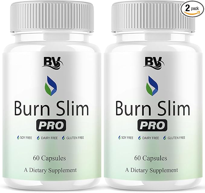 BLUE VIBE Burn Slim Pro Capsules, BurnSlim Advanced Maximum Strength Overall Health & Wellness Support Supplement, Burn Slim Premium All Natural Daily Health Support Formula (2 Pack - 120 Capsules)