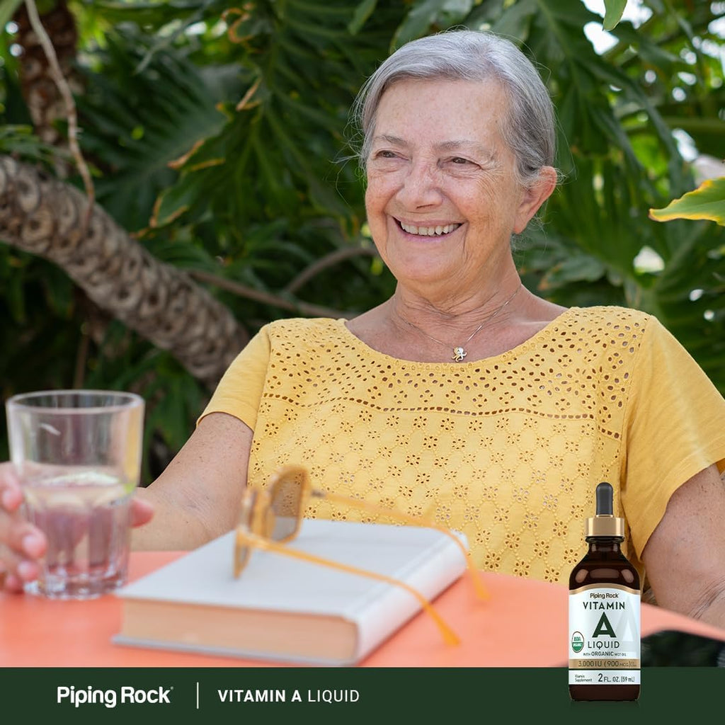 Piping Rock Vitamin A Liquid | 2 fl oz | Non-GMO, Gluten Free Supplement