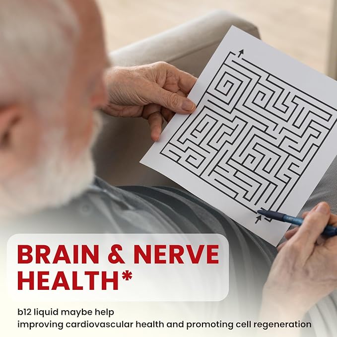 Vitamin B12 Complex 10000 mcg | Triple Liquid B-12 Drops Sublingual Supplement | Methylcobalamin & Adenosylcobalamin & Hydroxo Blend for Long-Lasting Energy and Healthy Metabolism Cherry Flavor, New